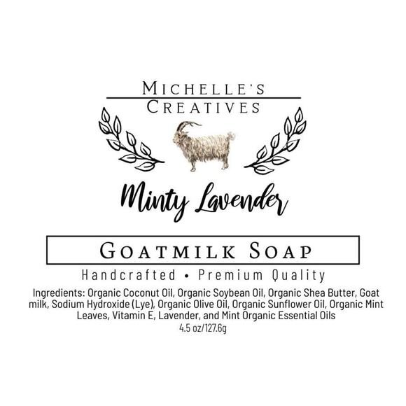 Minty Lavender Goat Milk Soap - Picture 4 of 4